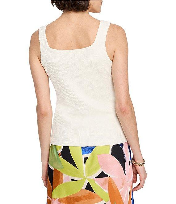 NIC + ZOE Bubble Knit Square Neck Sleeveless Tank Product Image