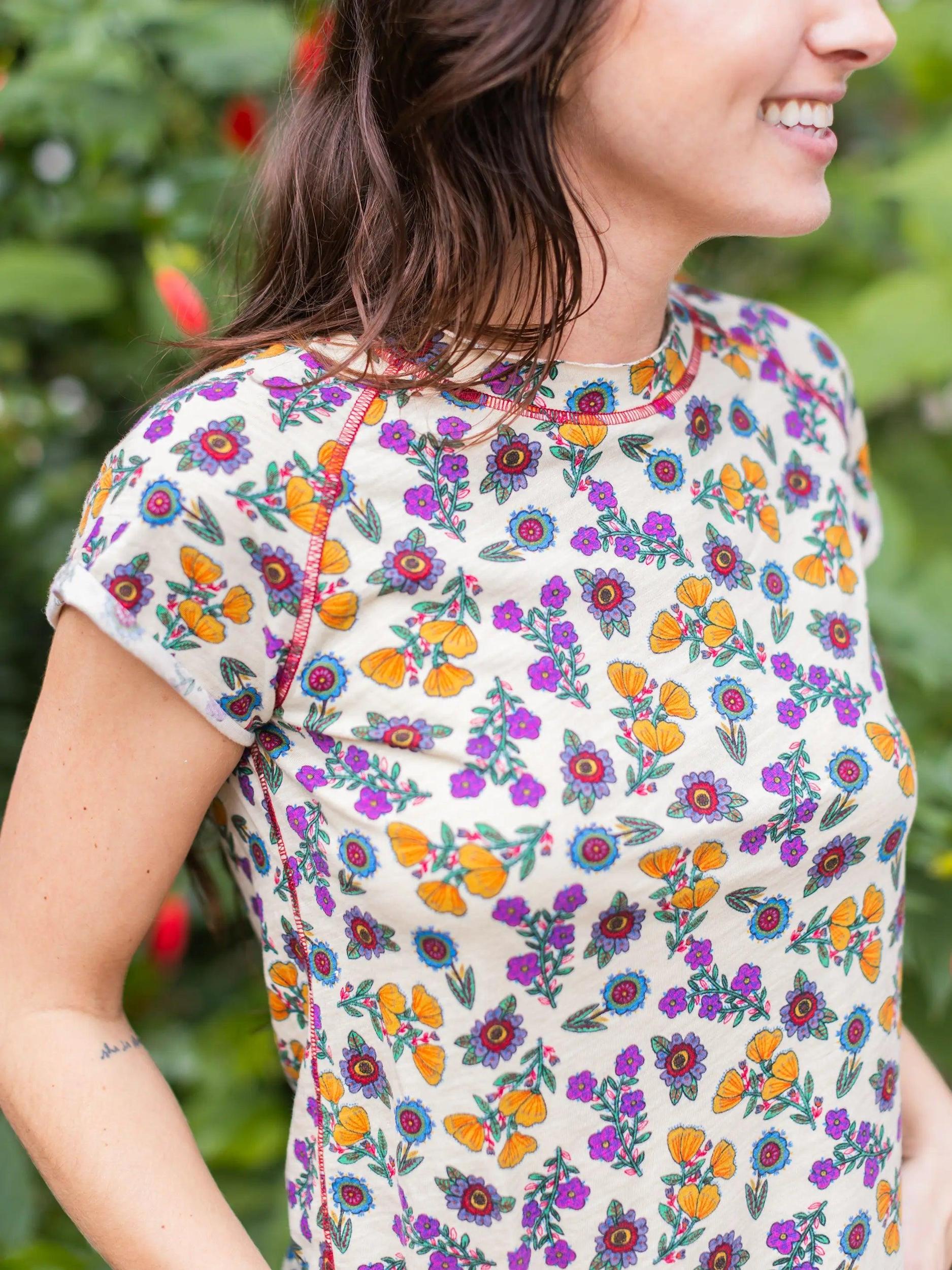 Lily Cotton Short Sleeve Tee Shirt Product Image