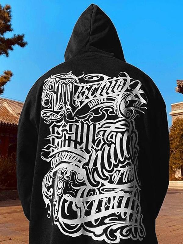 Men's Disorganized Print Oversized Hoodie Product Image