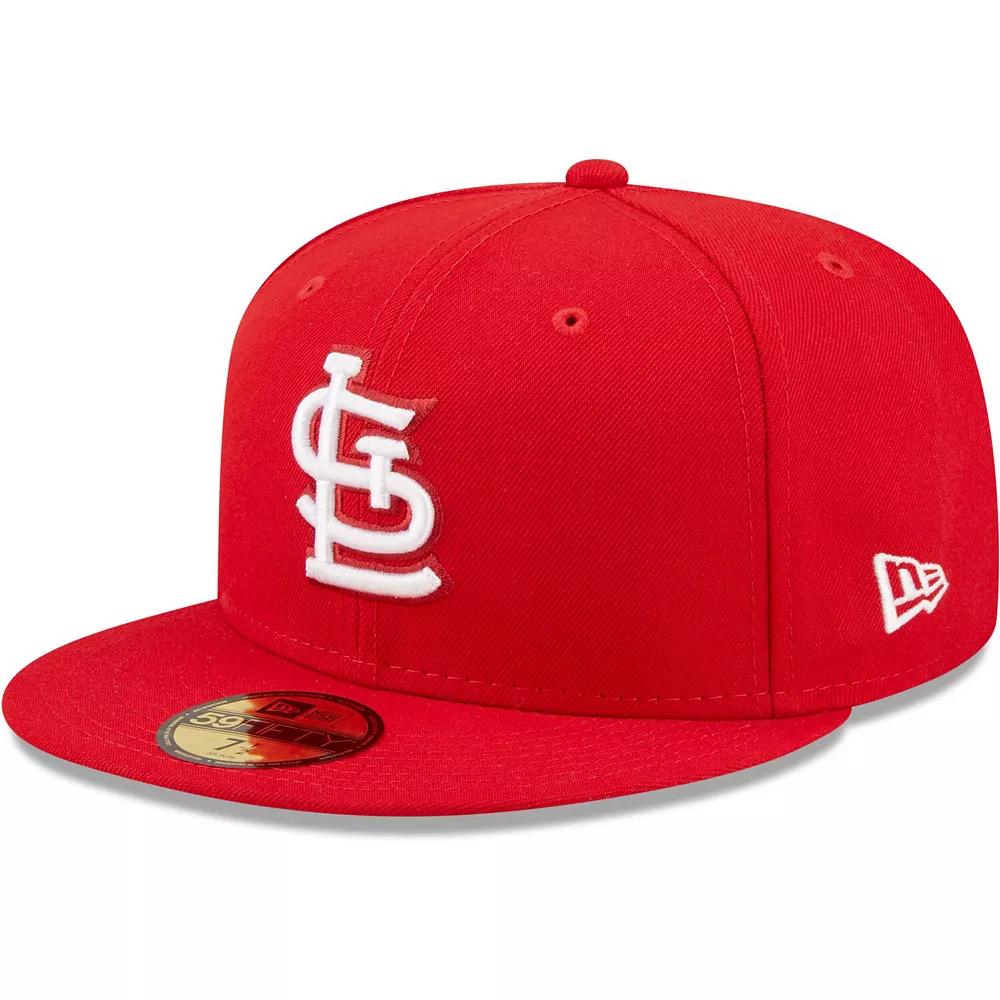 Men's New Era Red St. Louis Cardinals White Logo 59FIFTY Fitted Hat,  Product Image