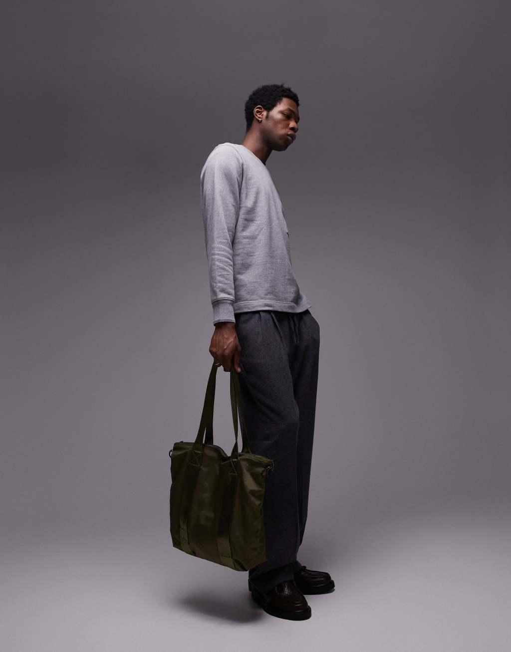 ARKET terry jersey sweatshirt with pocket in gray Product Image