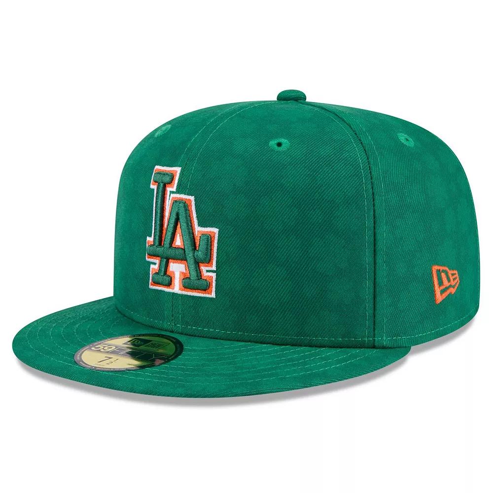 Men's New Era Kelly Green Los Angeles Dodgers St. Patrick's Day 59FIFTY Fitted Hat, Size: 6 7/8 Product Image