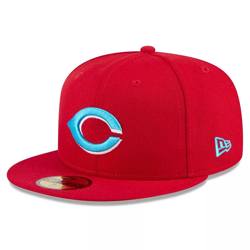 Men's New Era Red Cincinnati Reds 2024 Father's Day 59FIFTY Fitted Hat,  Product Image