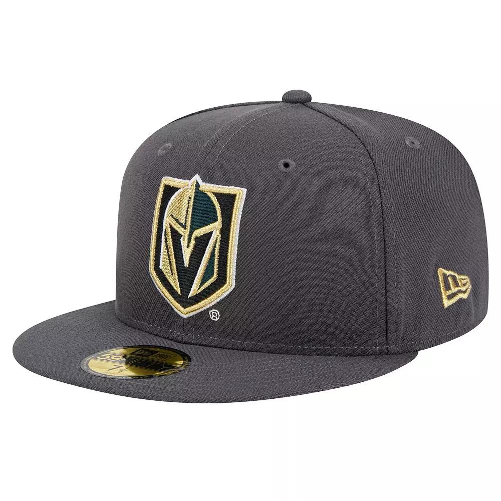 Men's New Era Charcoal Vegas Golden Knights Core 59FIFTY Fitted Hat,  Product Image