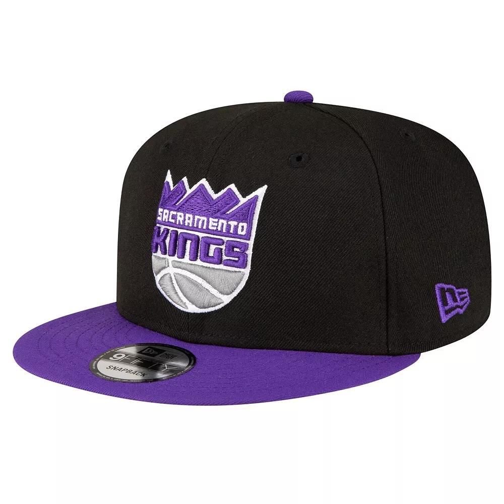 Men's New Era Black/Purple Sacramento Kings Official Team Color 2Tone 9FIFTY Snapback Hat, Kng Black Product Image