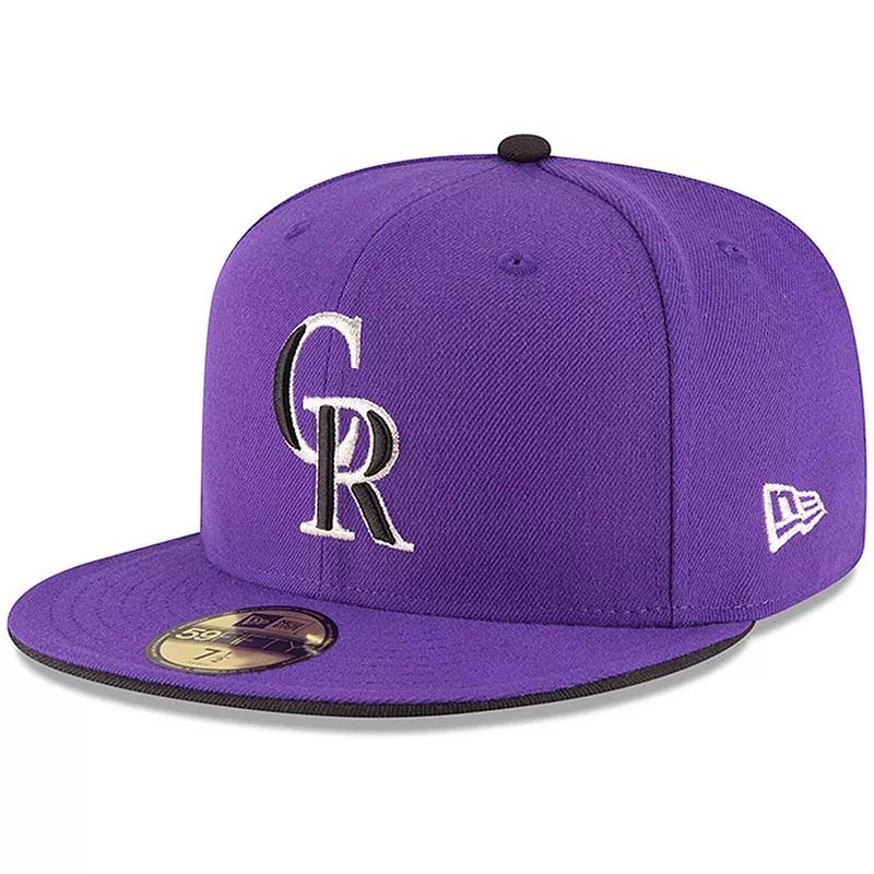 Men's New Era Purple Colorado Rockies Authentic Collection On Field 59FIFTY Structured Hat, Size: 7 3/4 Product Image