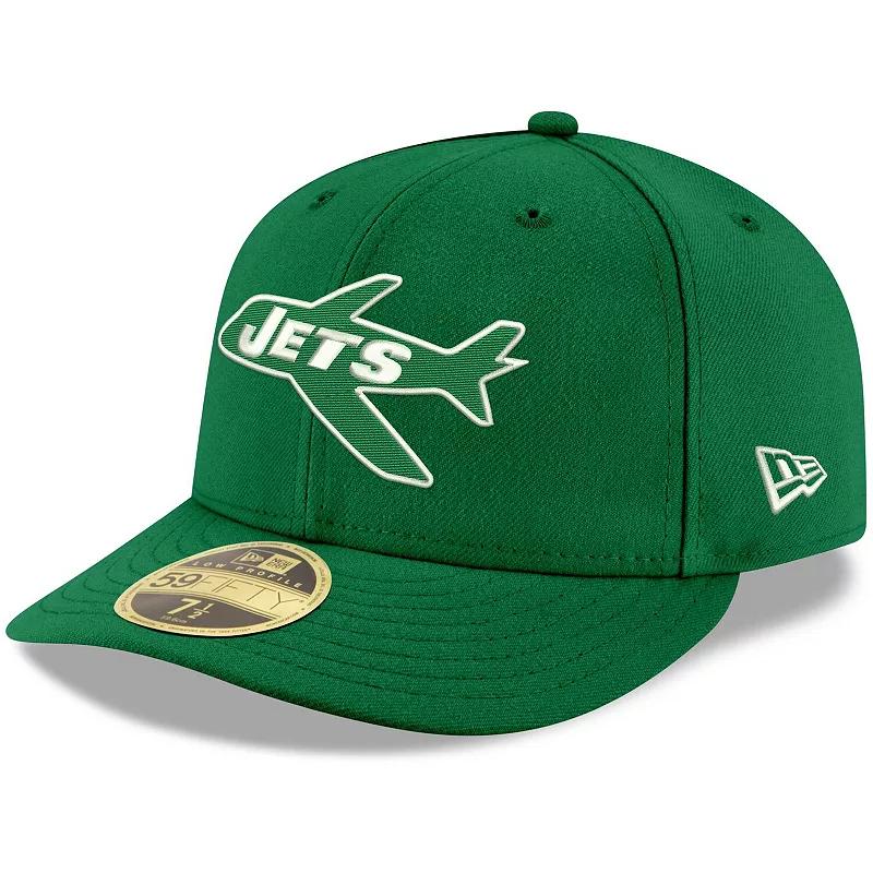 Men's New Era Kelly Green New York Jets Omaha Throwback Low Profile 59FIFTY Fitted Hat, Size: 7 1/8 Product Image