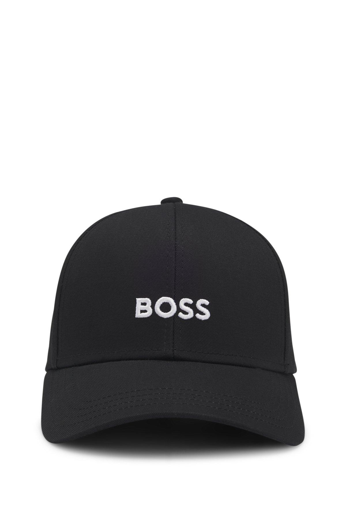 BOSS - Baseball cap in cotton twill with embroidered logo - Black Product Image