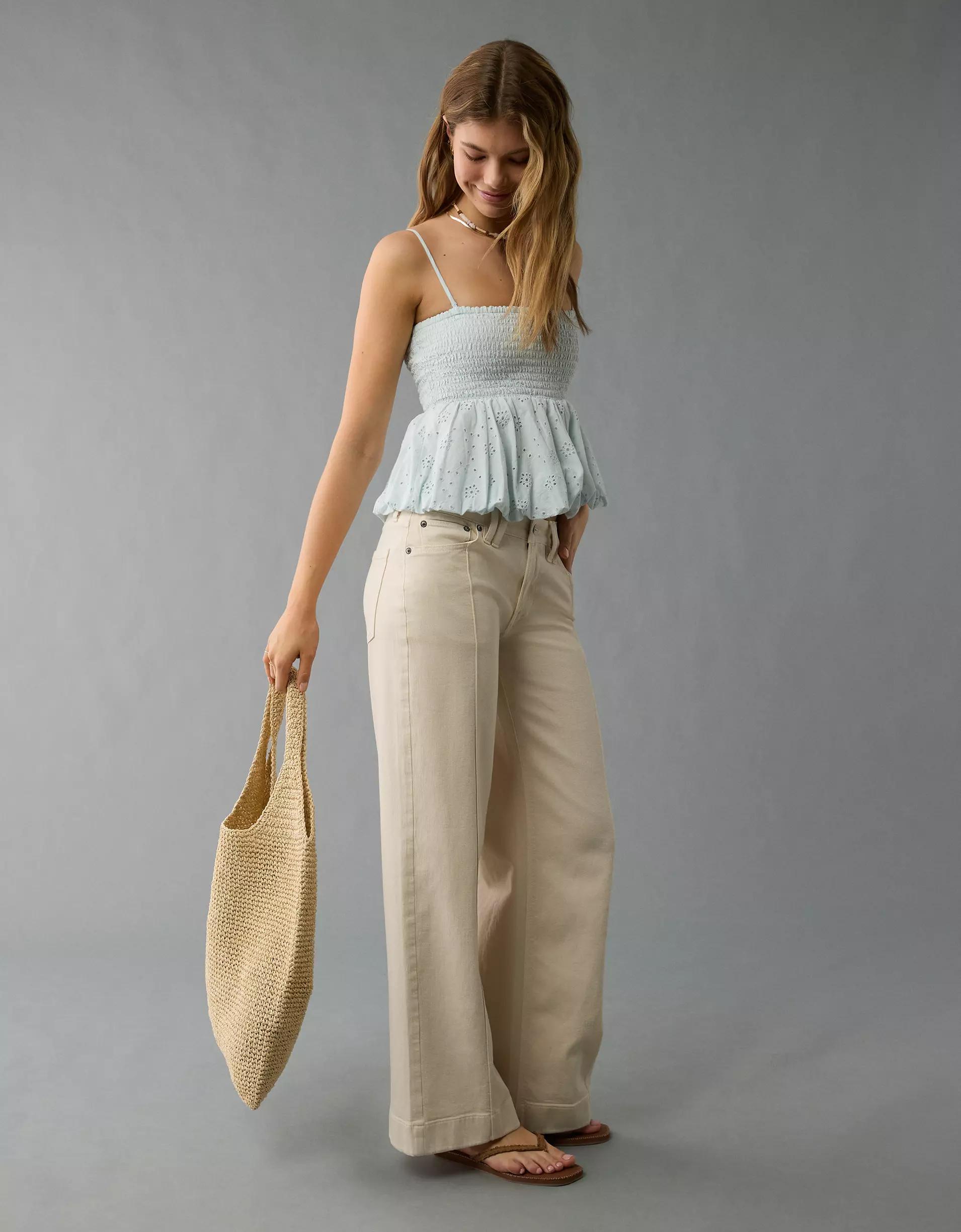 AE Eyelet Bubble Tube Top Product Image