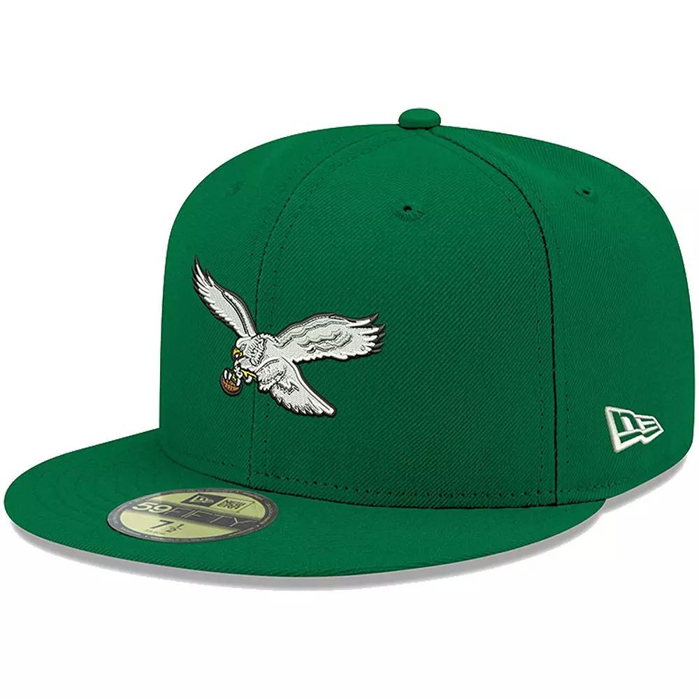 Men's New Era Kelly Green Philadelphia Eagles Omaha Throwback 59FIFTY Fitted Hat,  Product Image