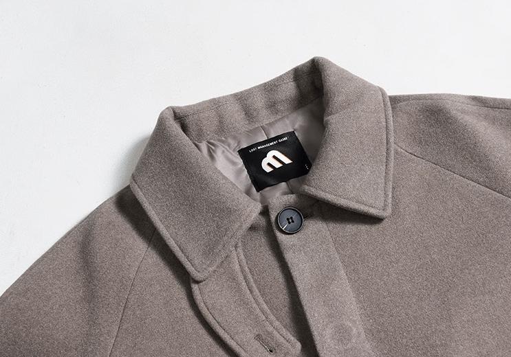 RT No. 10613 BROWN WOOLEN TRENCH COAT Product Image