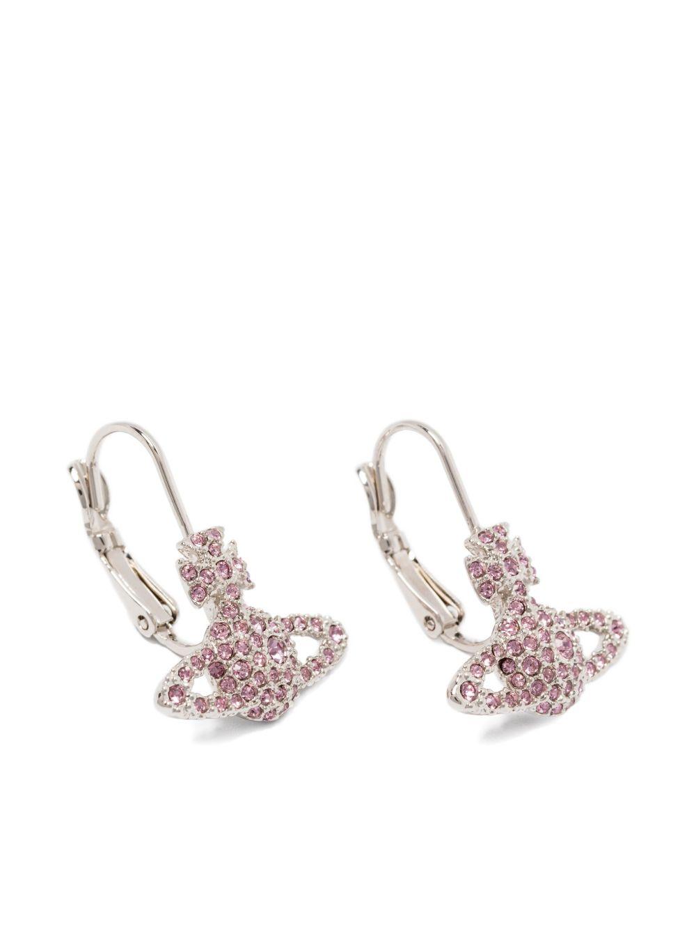 Grace Bas Relief orb crystal earrings Product Image