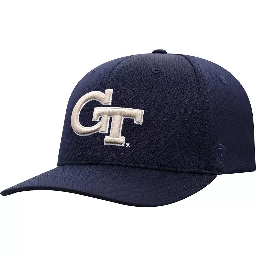 Men's Top of the World Navy Georgia Tech Yellow Jackets Reflex Logo Flex Hat,  Product Image