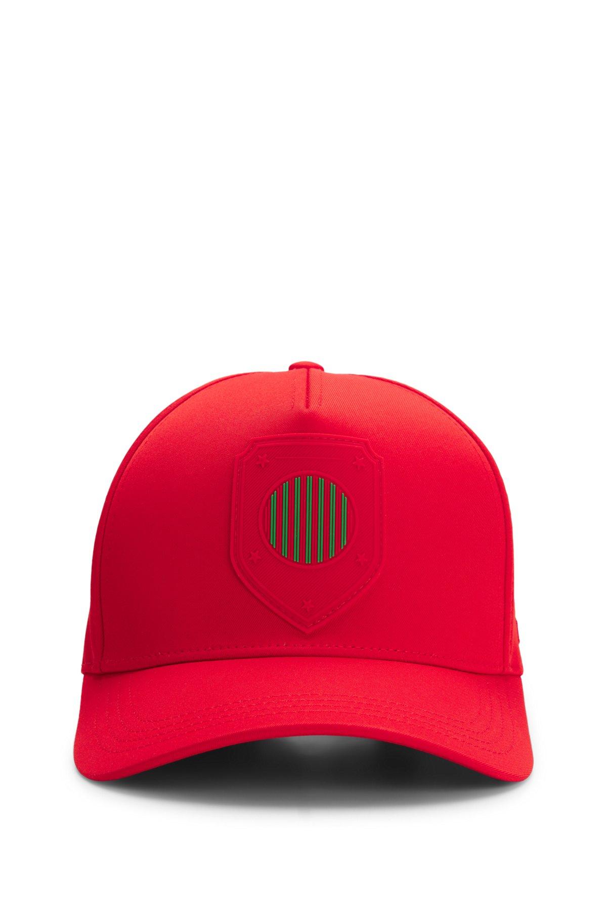 Logo cap in lustrous twill with country-flag badge Product Image