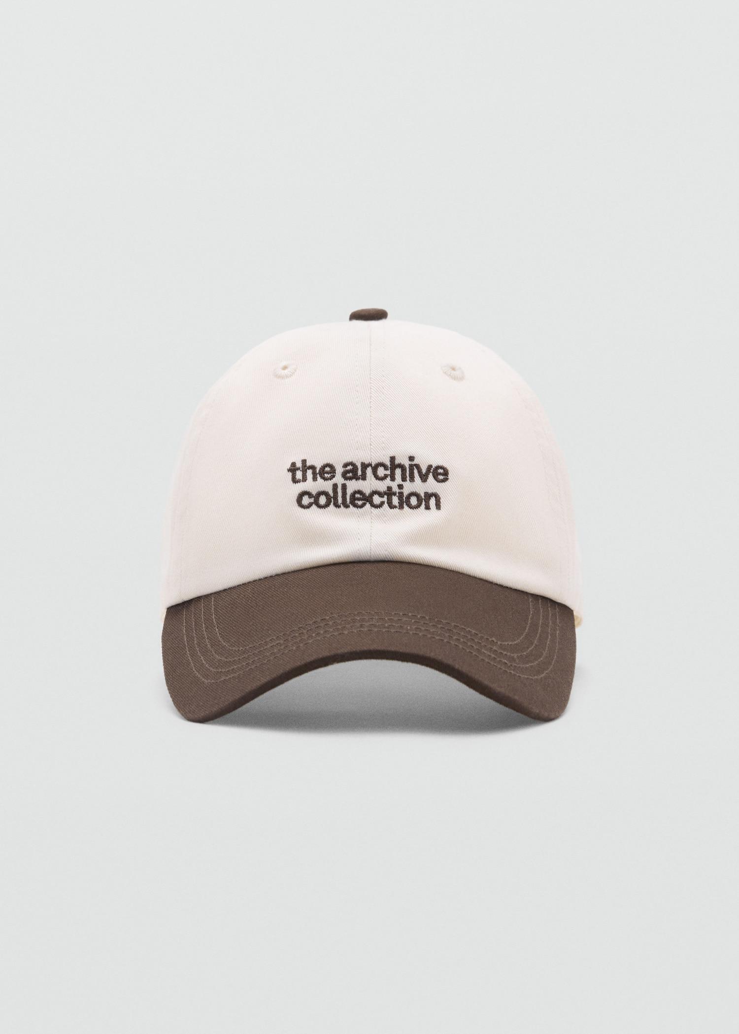 Embroidered message cap - Women | MANGO USA Product Image