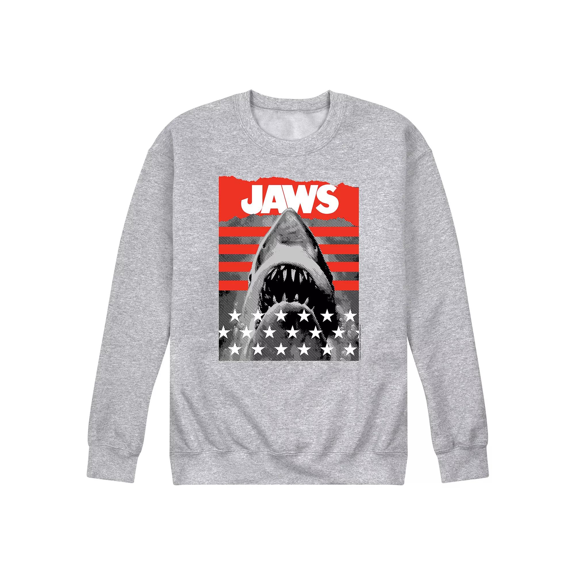 Men's Jaws Stripes And Stars Fleece Sweatshirt,  Product Image