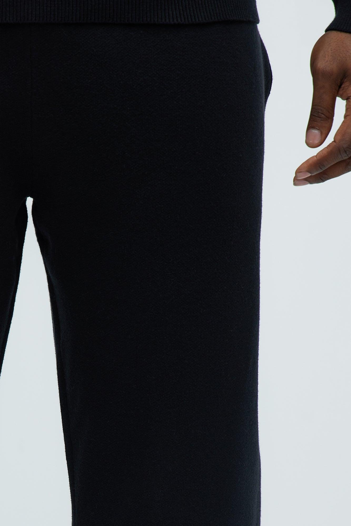 Recline Sweater Knit Sweatpants - Black Product Image