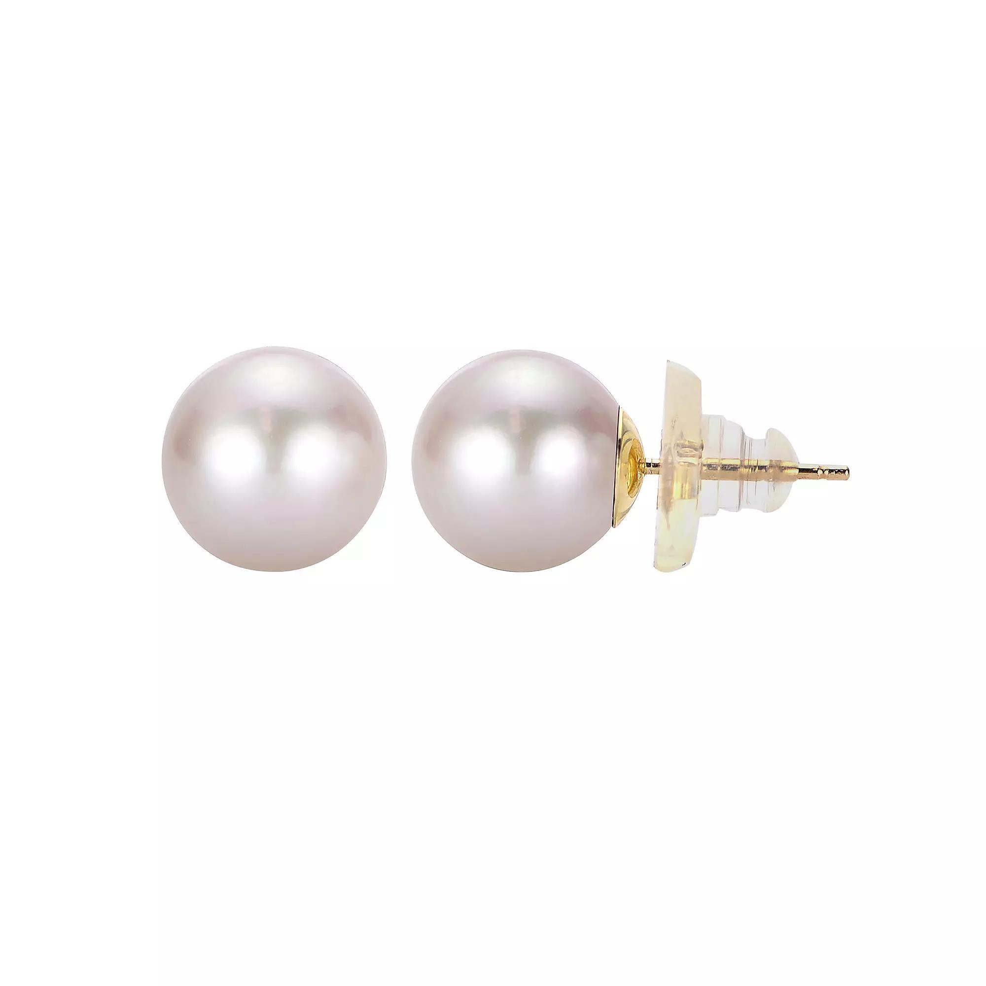 PearLustre by Imperial 14Kt Gold Pink Freshwater Cultured Pearl Stud Earrings, Women's, 14k Gold Product Image