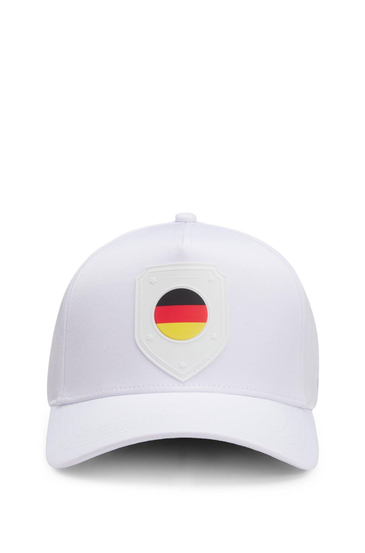 Logo cap in lustrous twill with country-flag badge Product Image