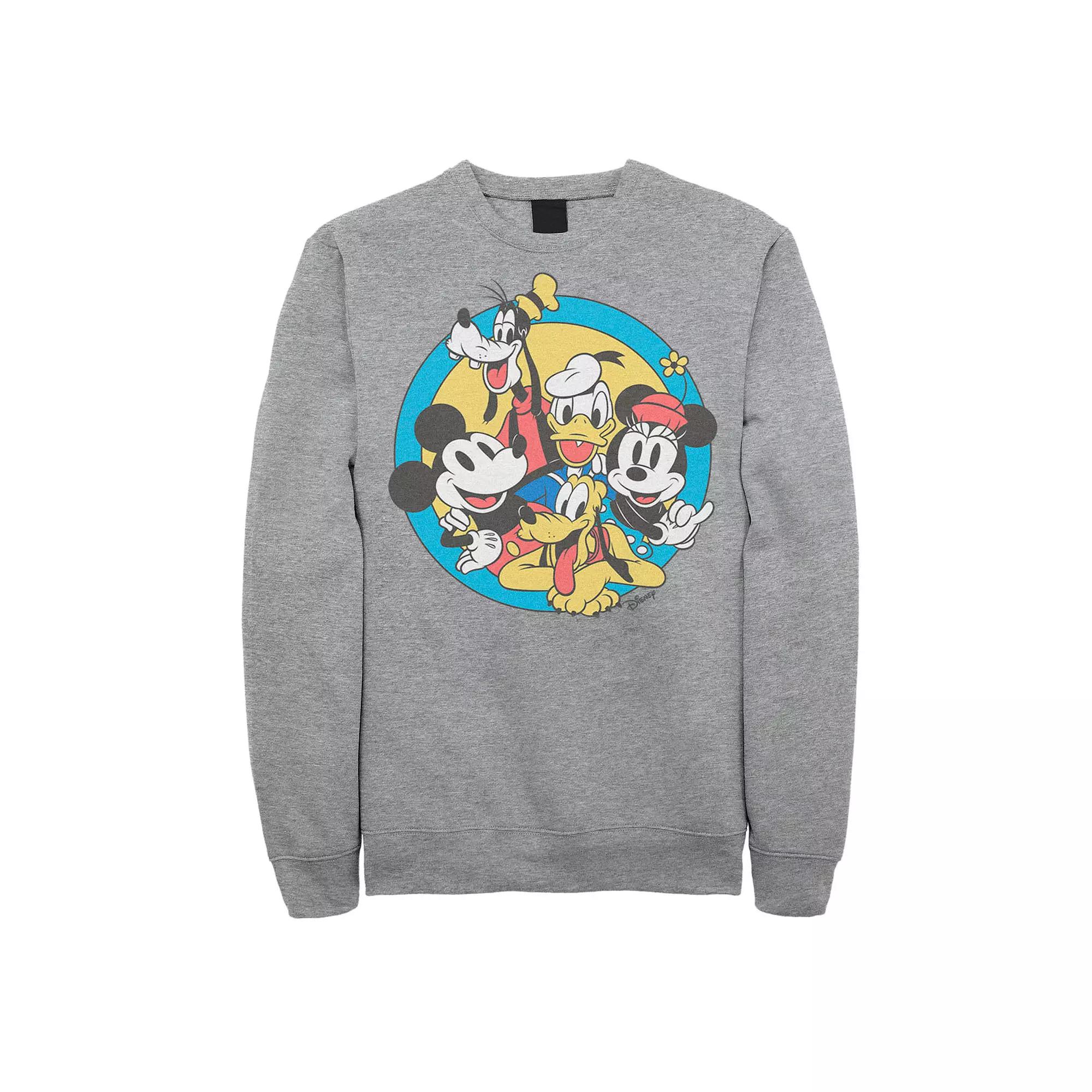 Men's Disney's Mickey And Friends Retro Group Shot Sweatshirt,  Product Image