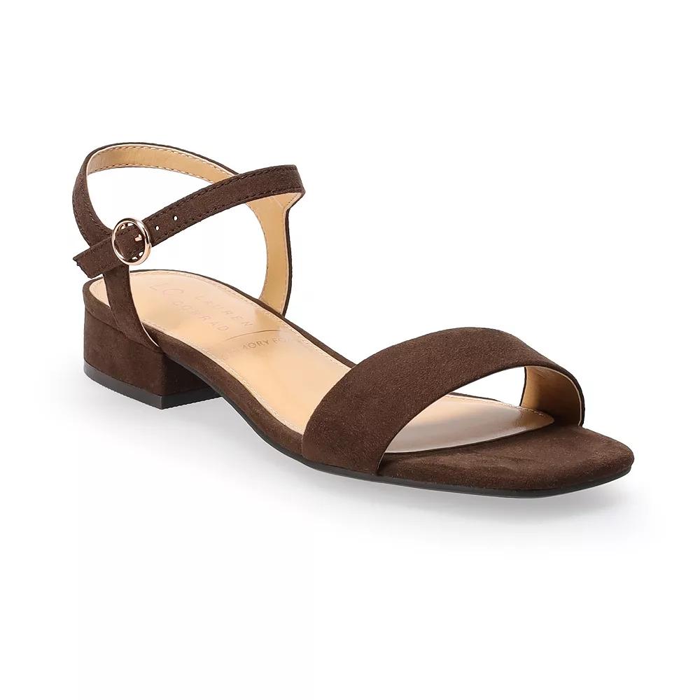 LC Lauren Conrad Obsidian Women's Block Heel Sandals, Size: 7.5, Brown Product Image
