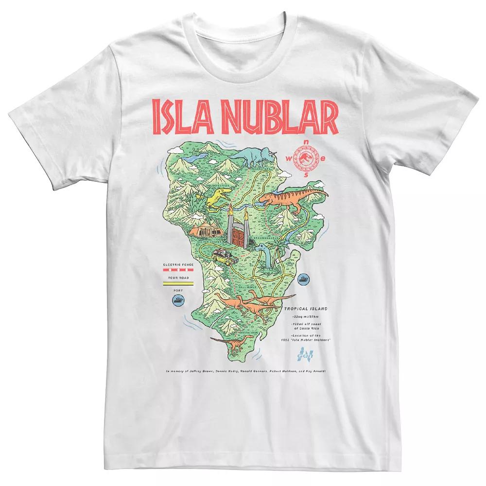 Men's Jurassic Park Island Guide Map Tee,  Product Image