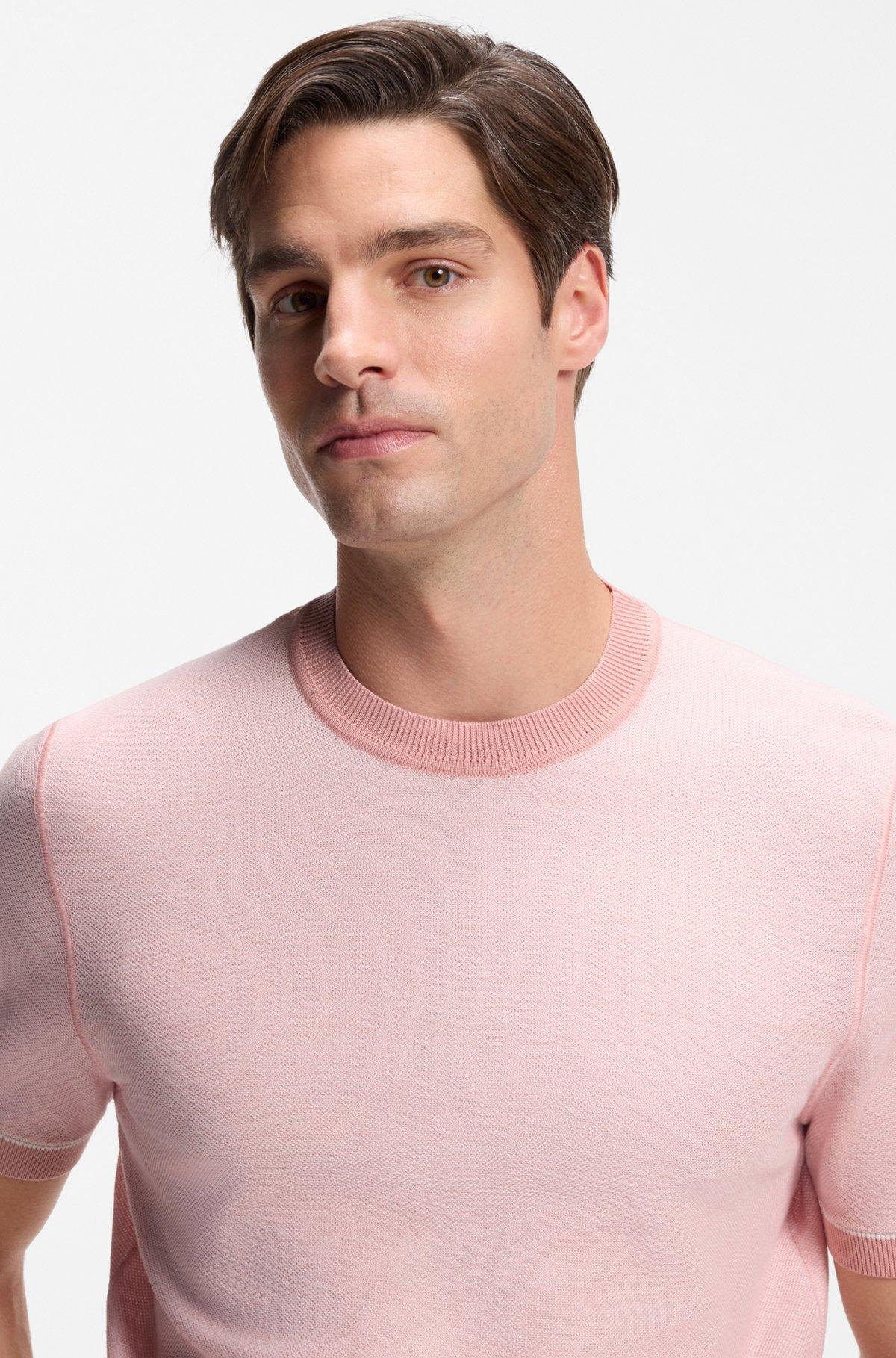 Horizontal-stripe sweater in a cotton blend Product Image