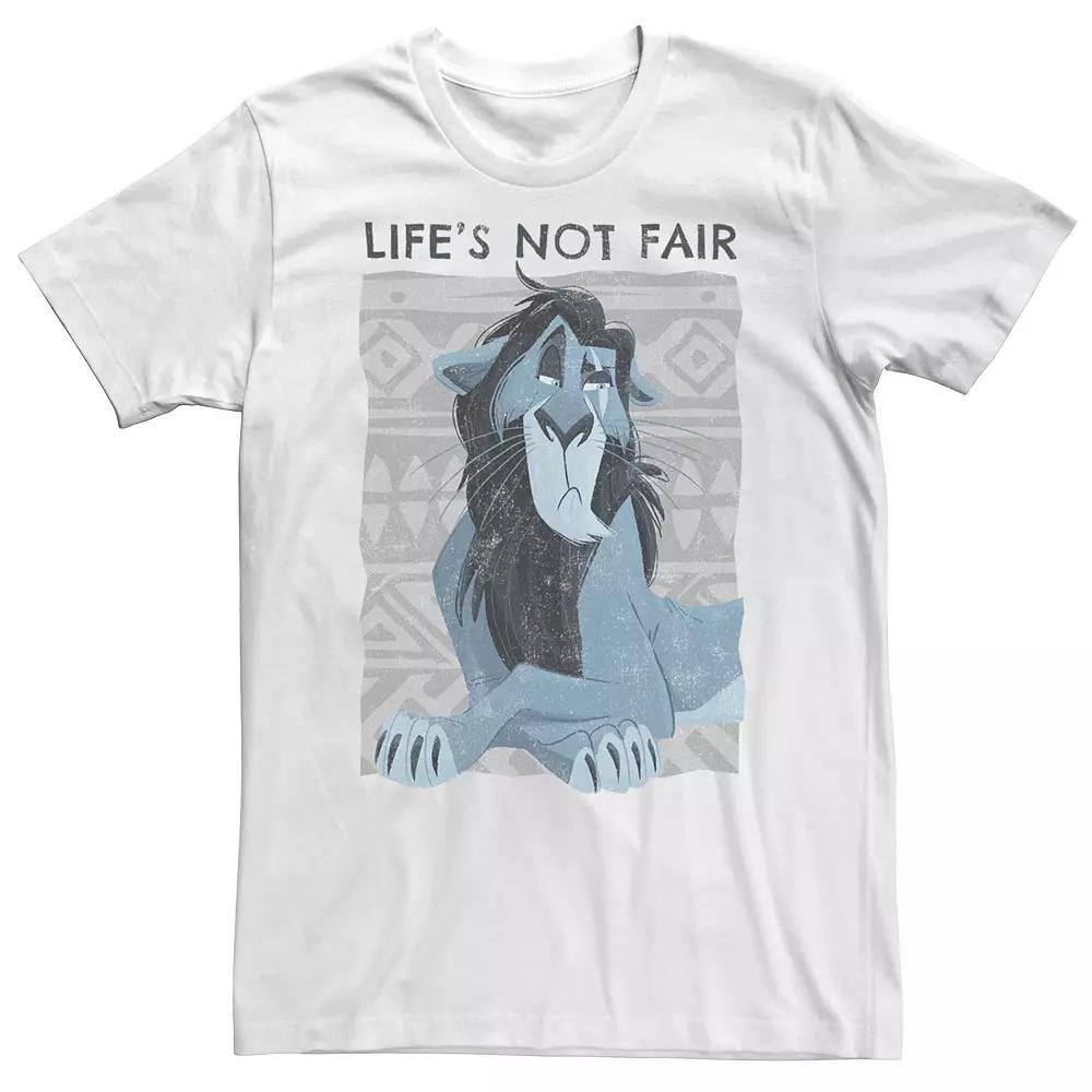 Big & Tall Disney The Lion King Scar Life's Not Fair Tee, Men's, Size: 4XL, White Product Image