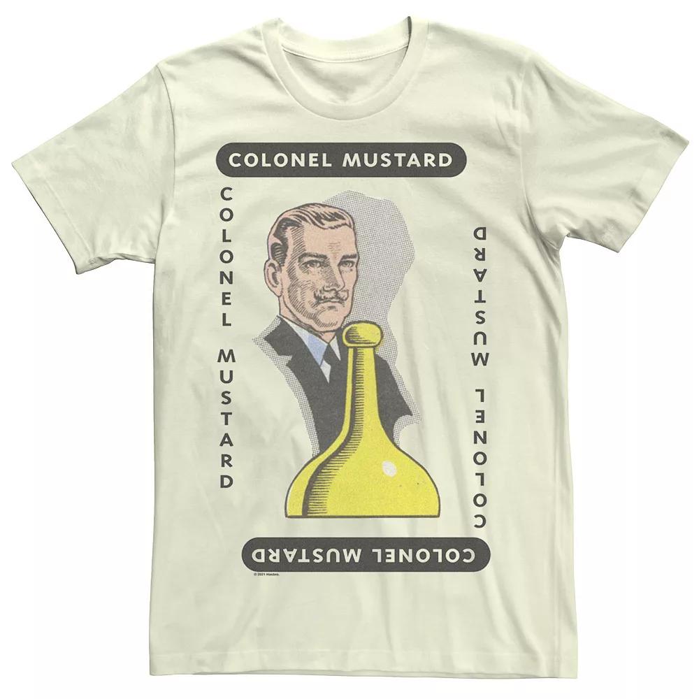 Men's Clue Colonel Mustard Classic Yellow Game Piece Tee,  Product Image