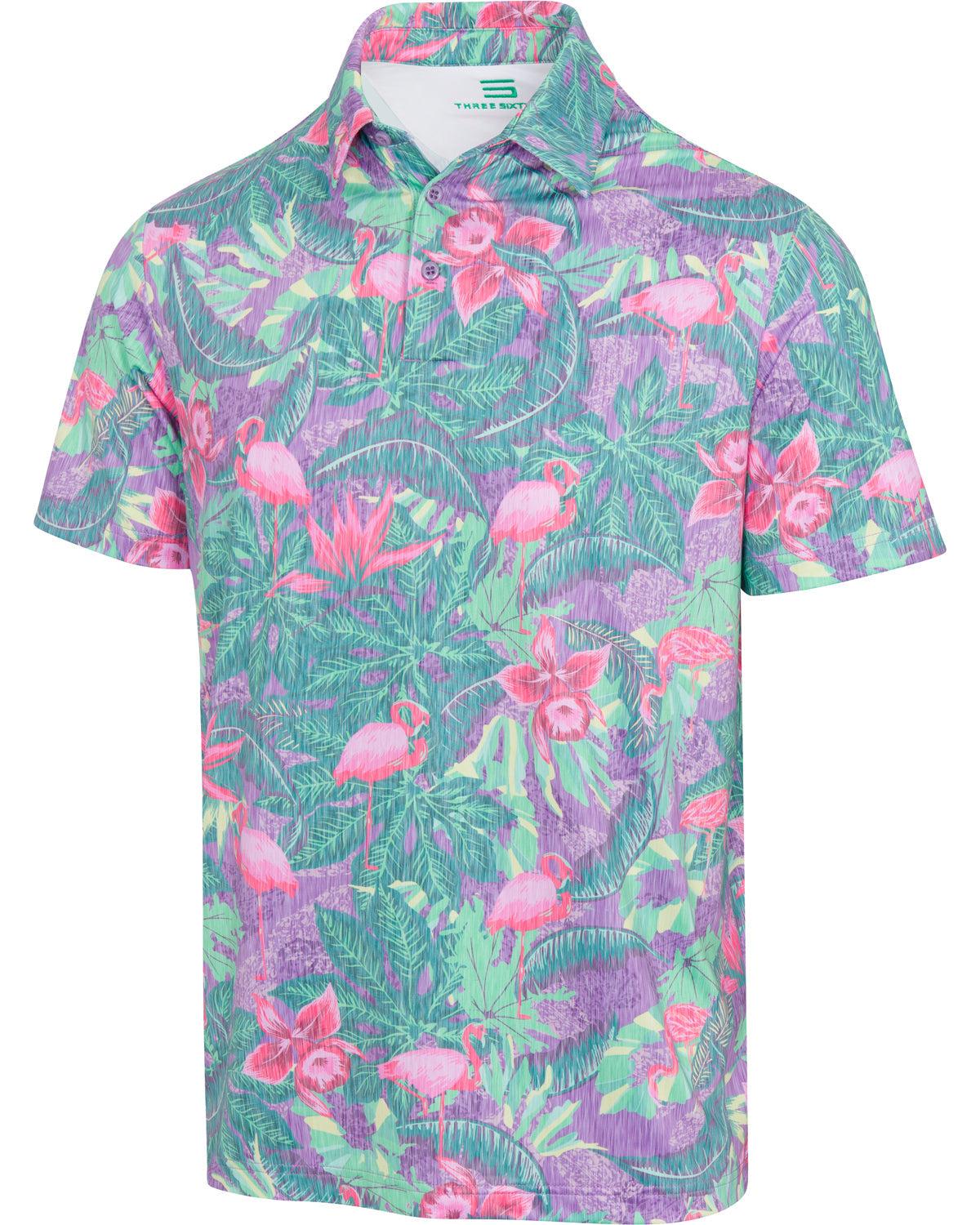 Three Sixty Six Men’s Print Golf Polos Male Product Image