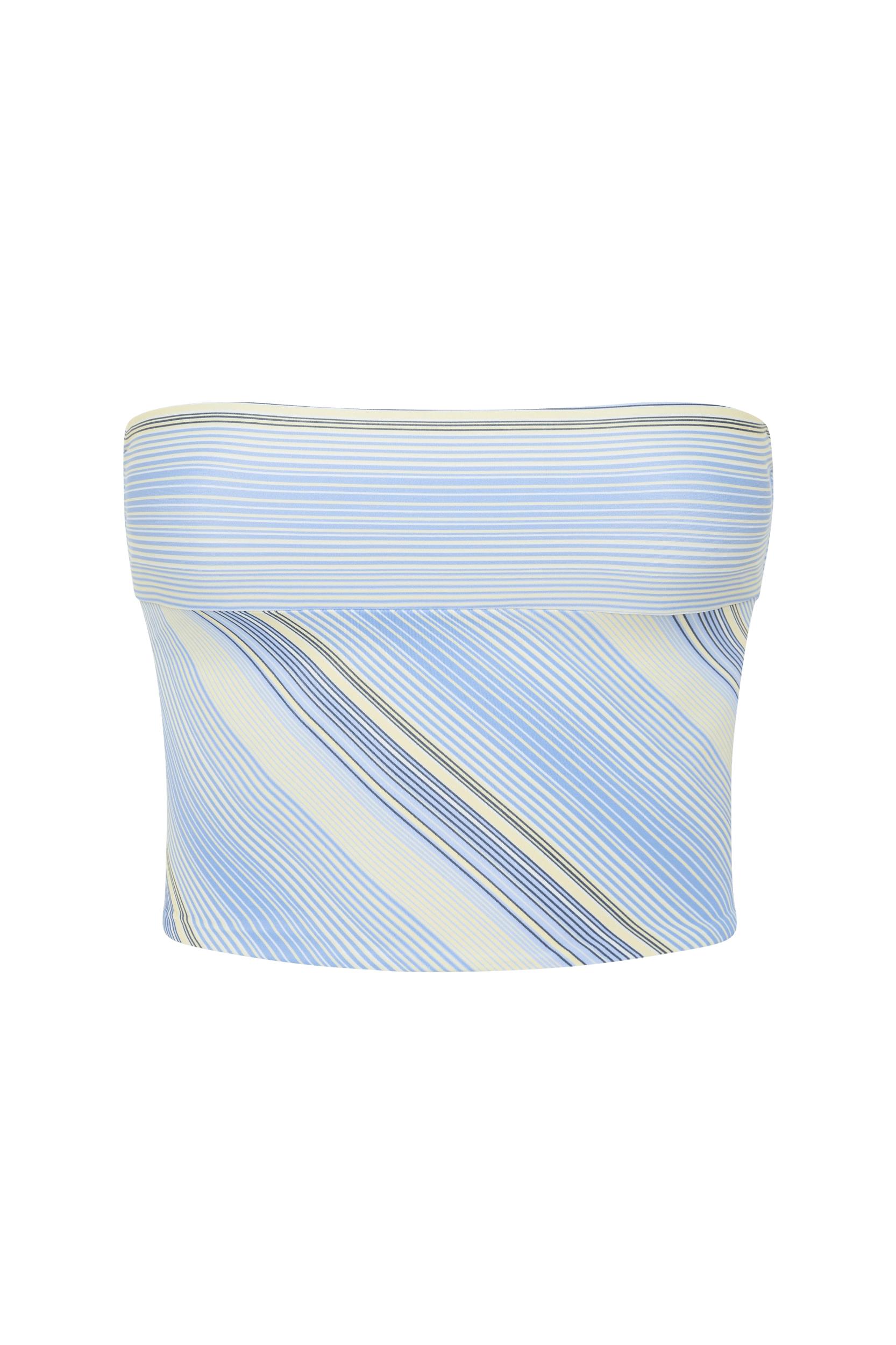 Jean Swim Top Futura Stripe Sky Blue - Final Sale Product Image