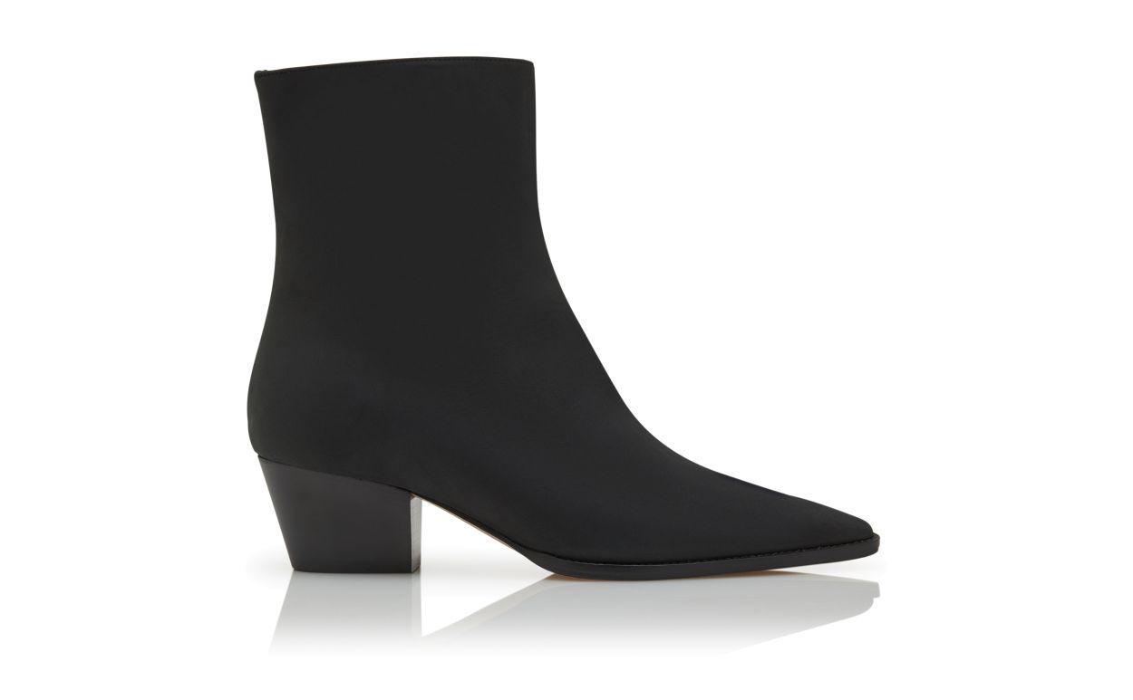ALIERA Black Nubuck Ankle Boots  Product Image