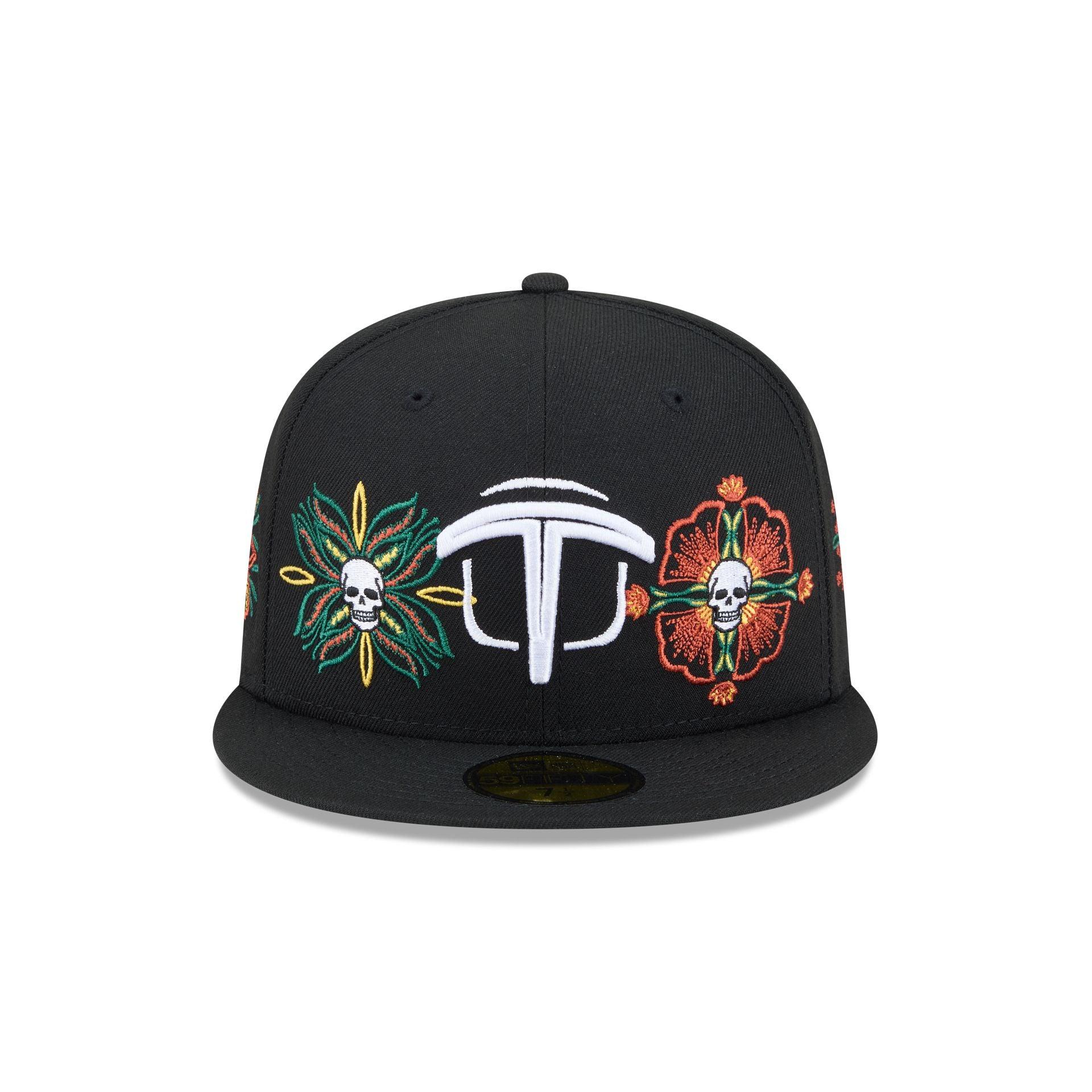 Olmecas de Tabasco Day of the Dead Skull & Flowers 59FIFTY Fitted Hat Male Product Image
