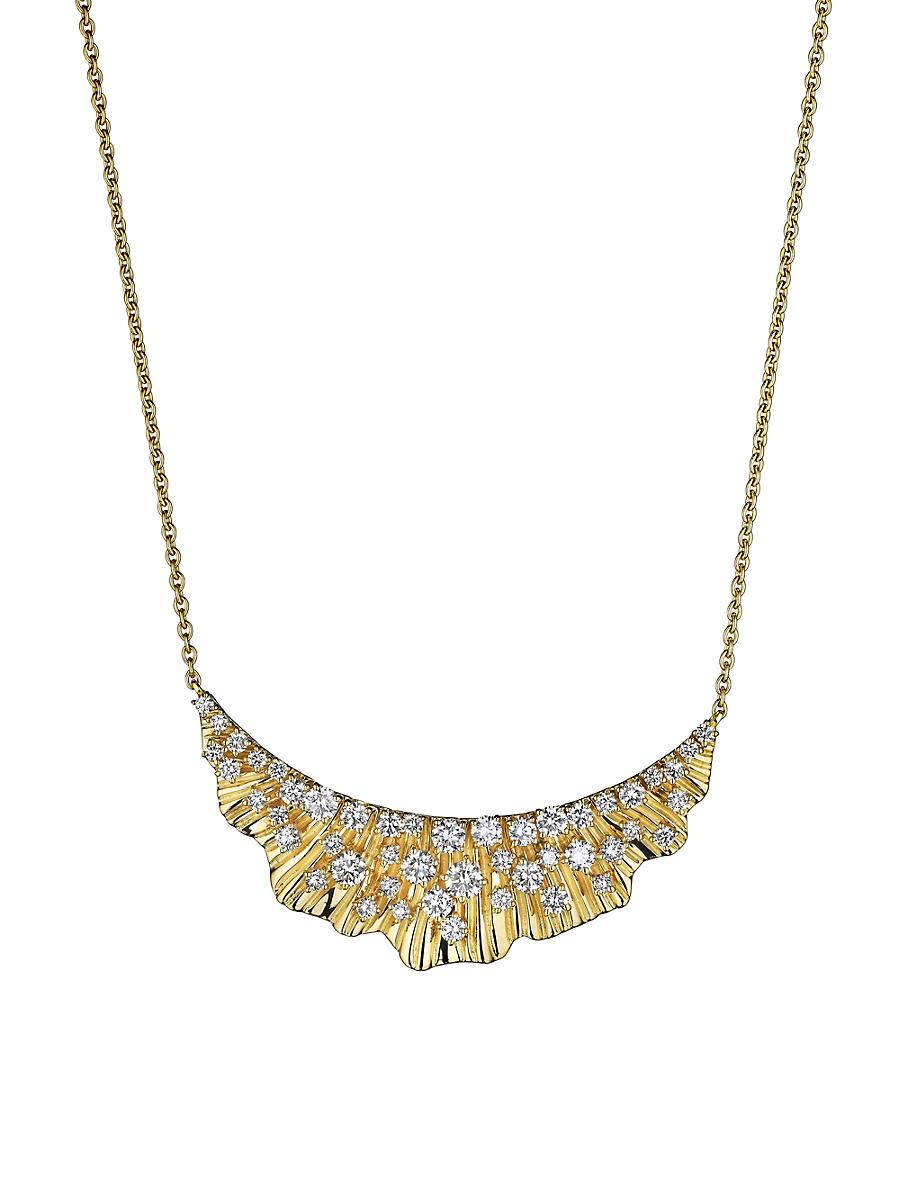 Womens Bahia 18K Gold & Diamond Collar Necklace Product Image