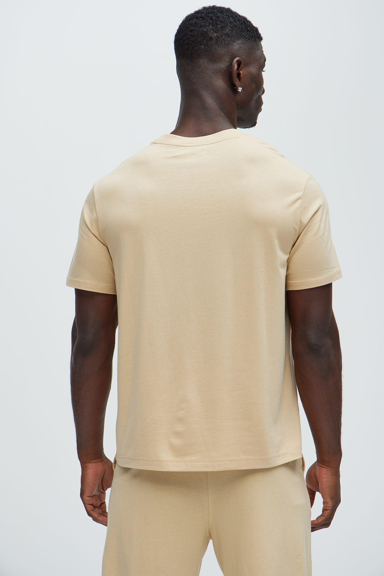 Essential Modal Lounge Short Sleeve Tee - Khaki Product Image