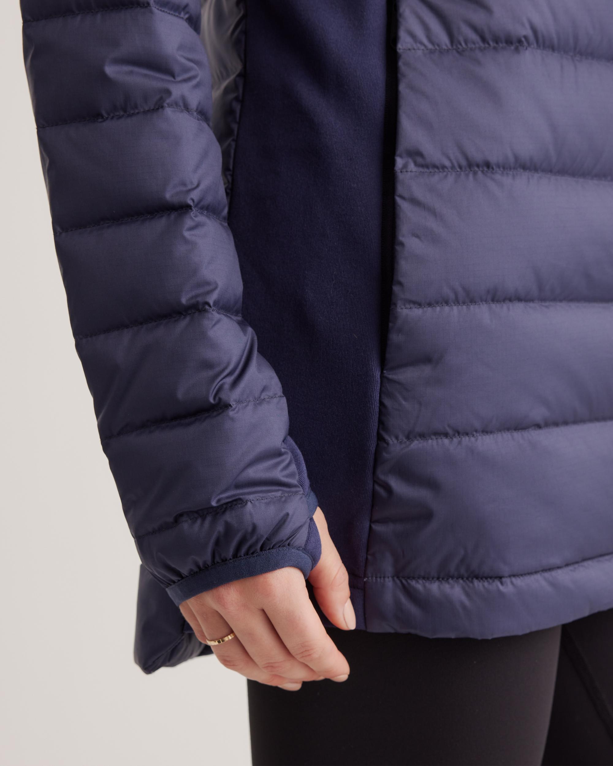 Quince | Women's Lightweight Down Packable Long Puffer Jacket Recycled Polyester Product Image