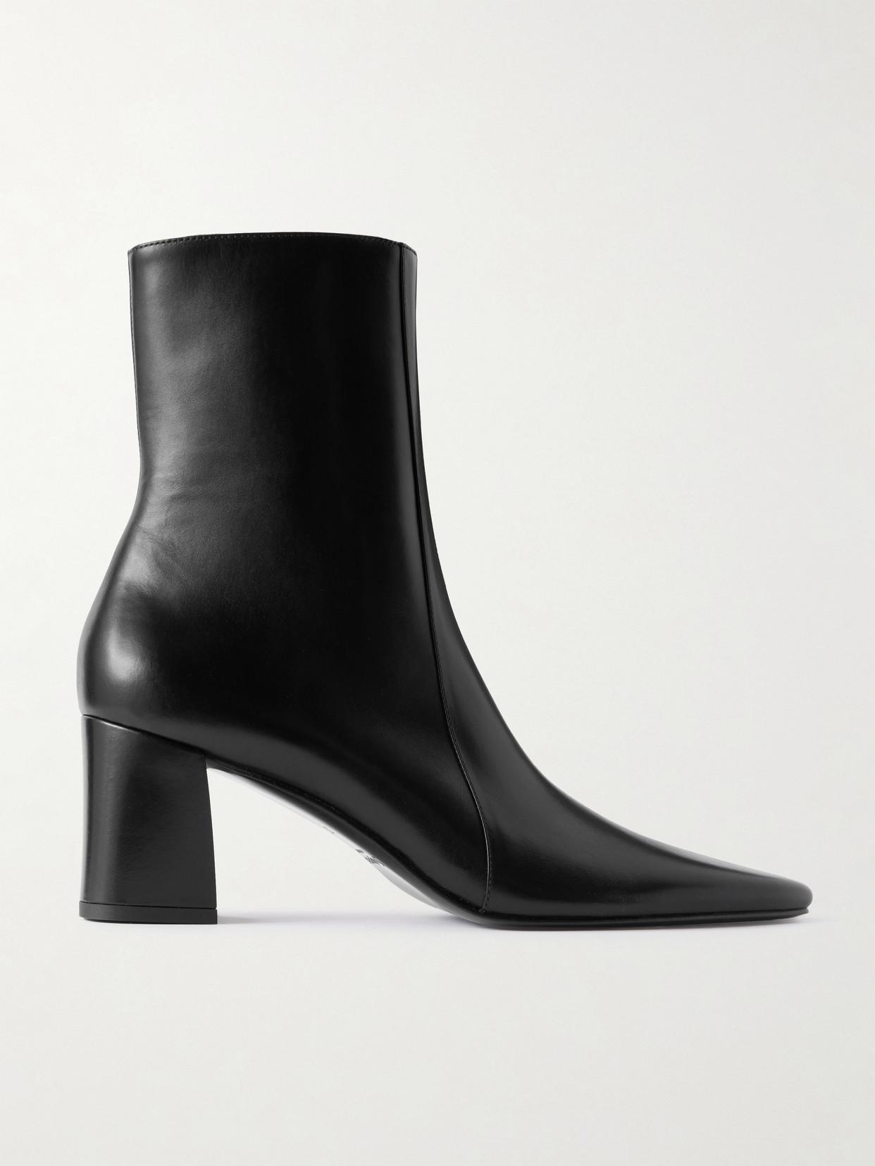 SAINT LAURENT Rainer 75 Patent Leather Ankle Boots In Black Product Image