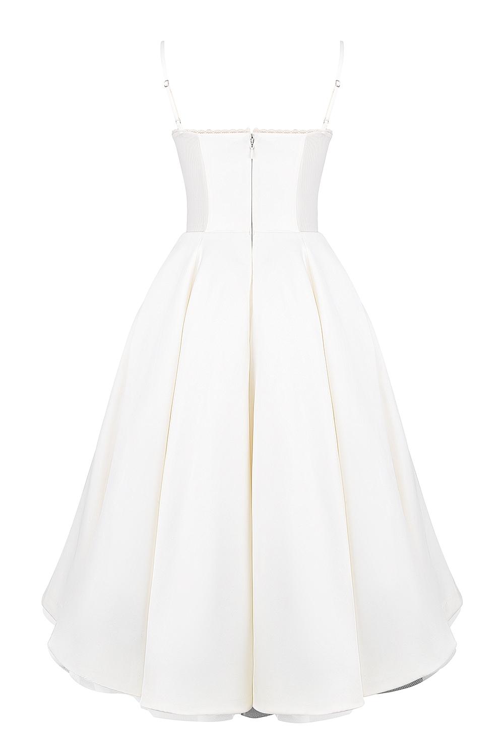 Mademoiselle  white tulle midi dress Product Image