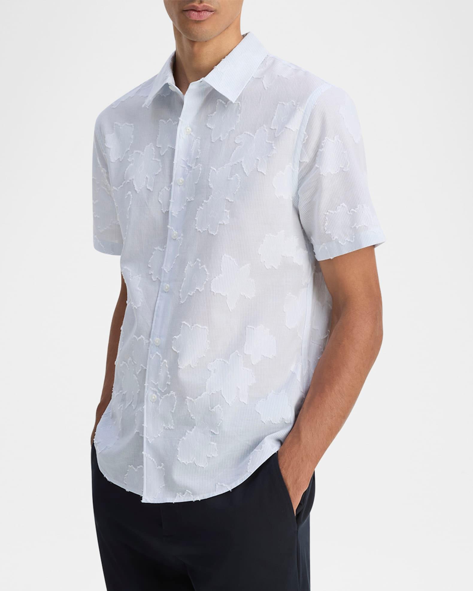 Men's Fil Coupe Floral Stripe Short-Sleeve Shirt Product Image