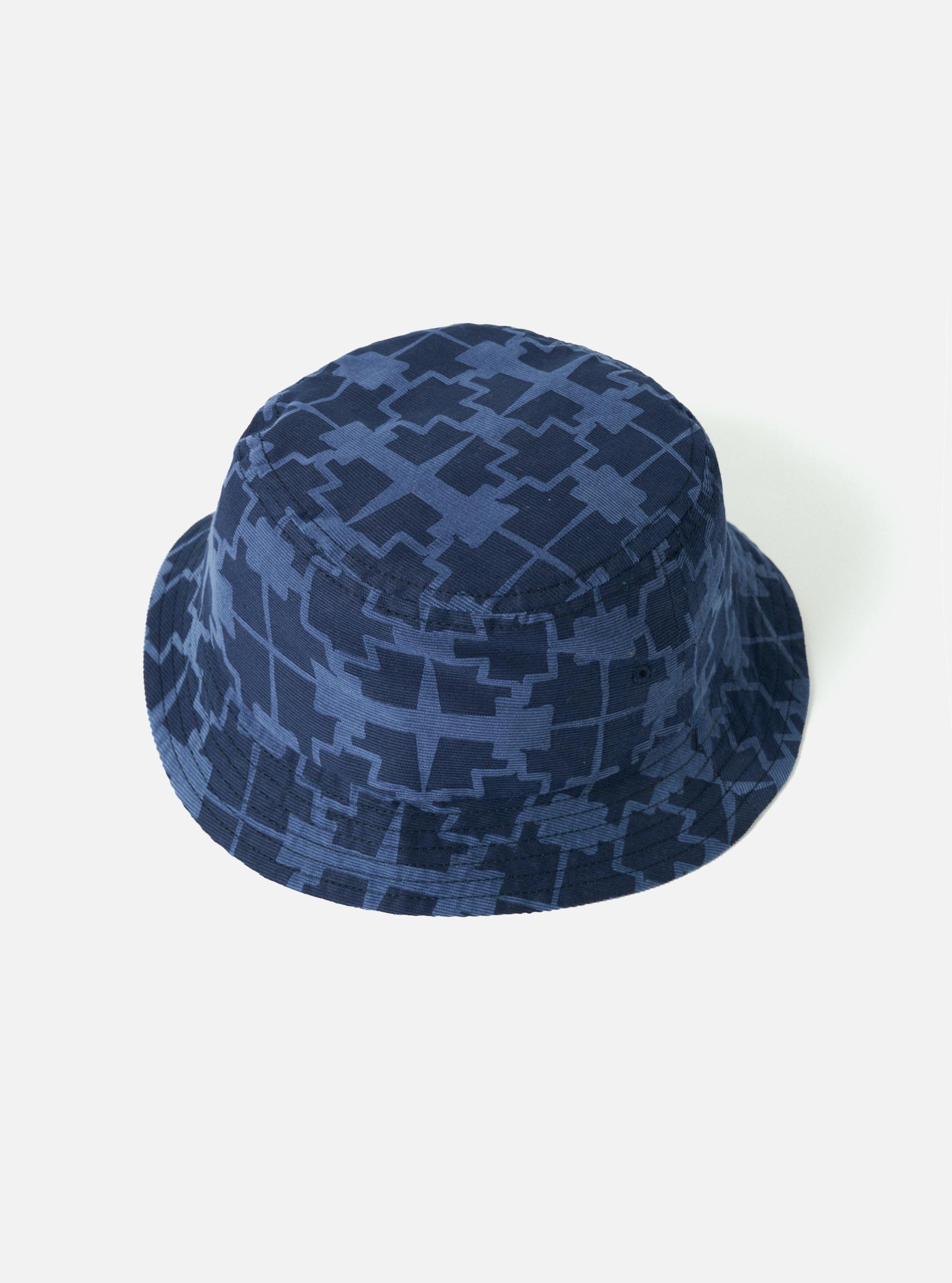 Universal Works Beach Hat in Navy Mitla Print Cord Product Image