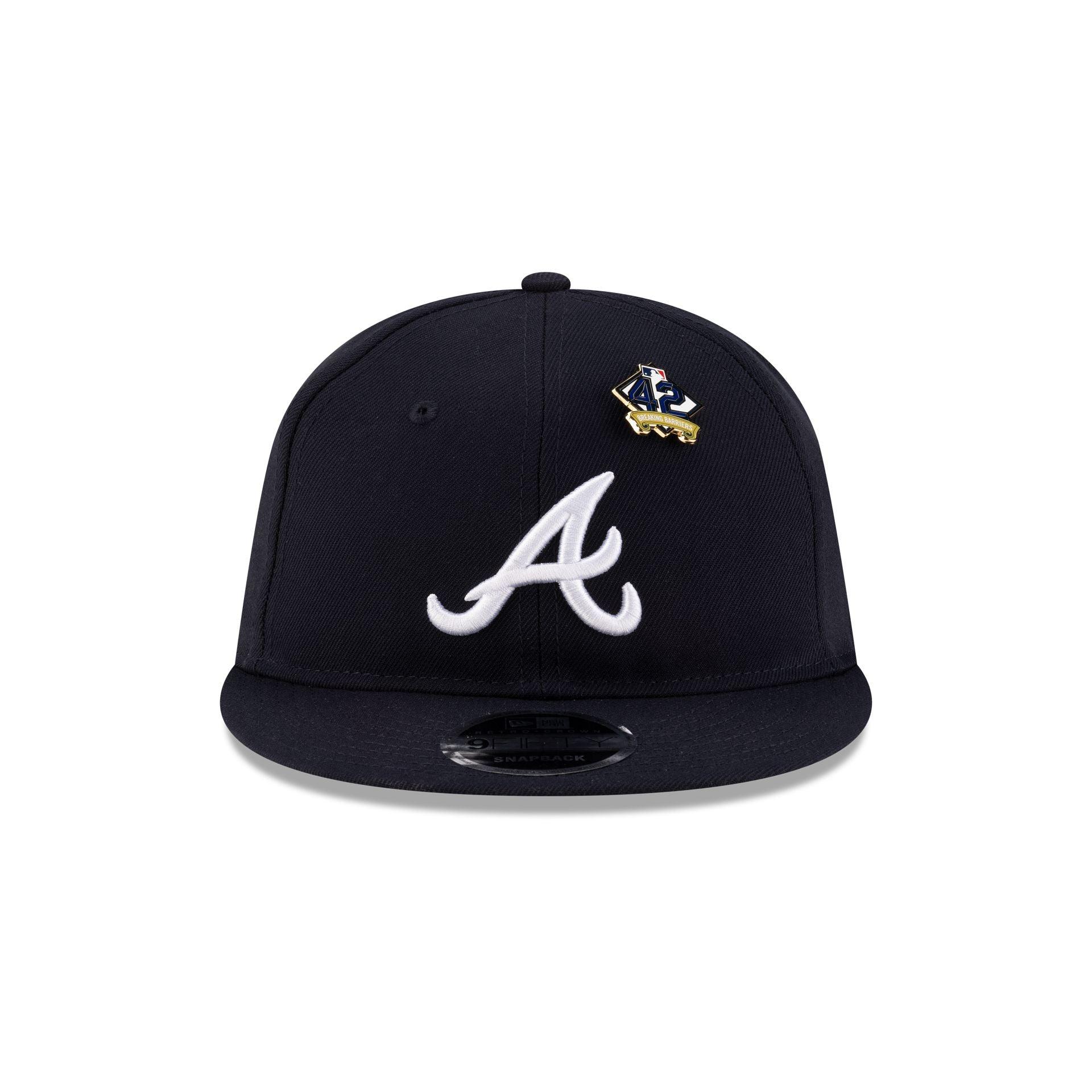 Atlanta Braves Jackie Robinson Day 2025 Retro Crown 9FIFTY Snapback Hat Male Product Image