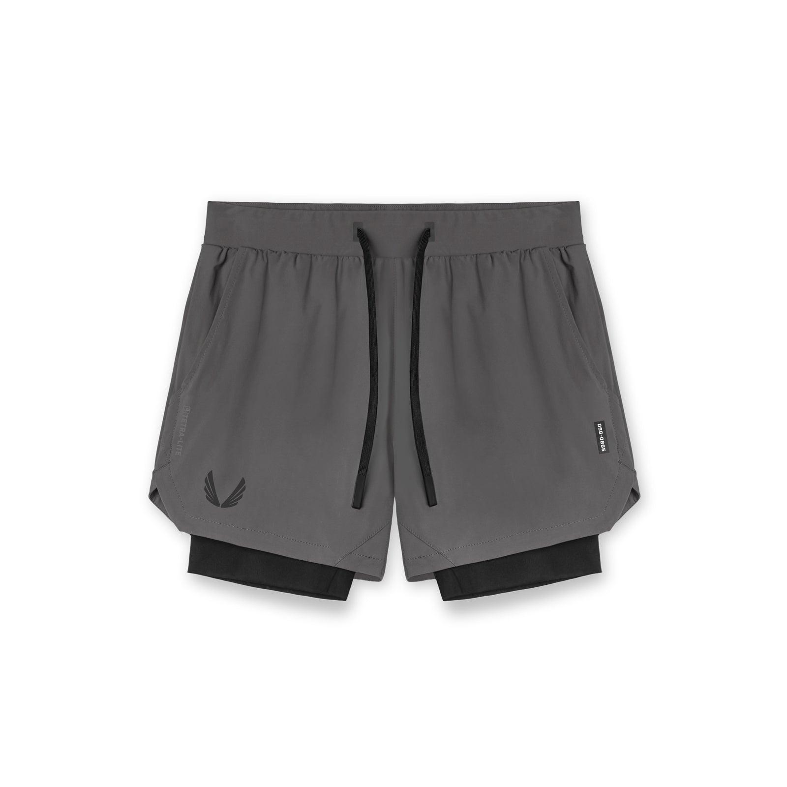 0865. Tetra-Lite® 5" Liner Short - Black "Wings"/Black Male Product Image