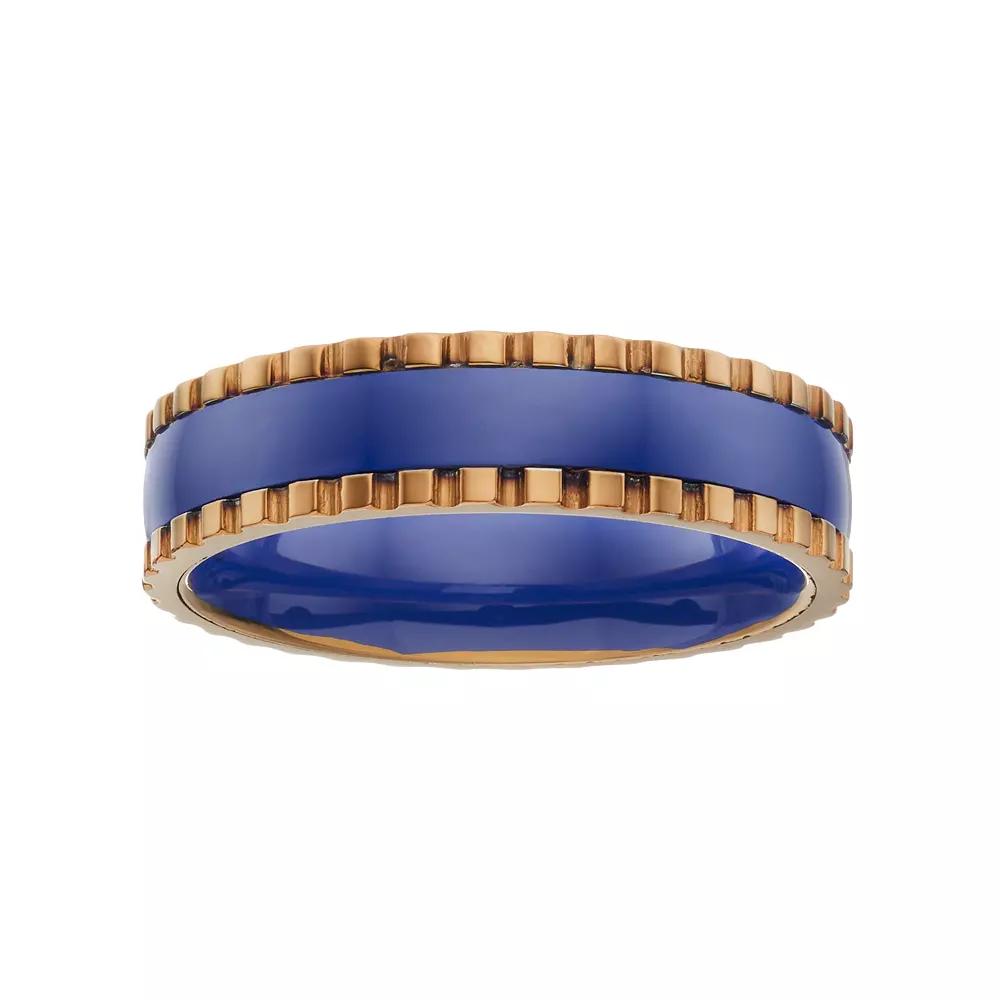 Gold LLC Yellow Ion-Plated Stainless Steel & Blue Ceramic Band - Men, Men's,  Product Image