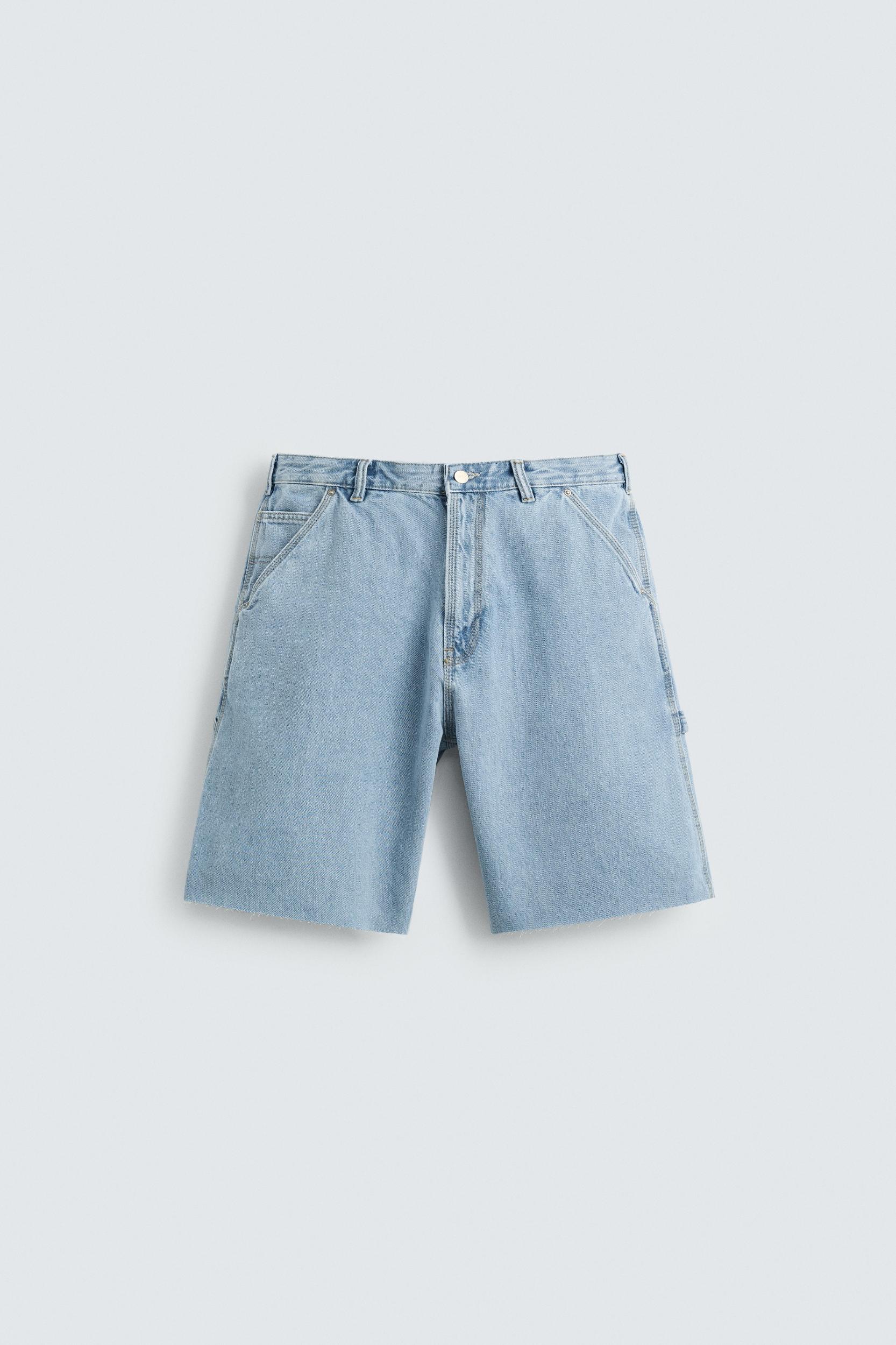 CARPENTER POCKET DENIM BERMUDA SHORTS Product Image