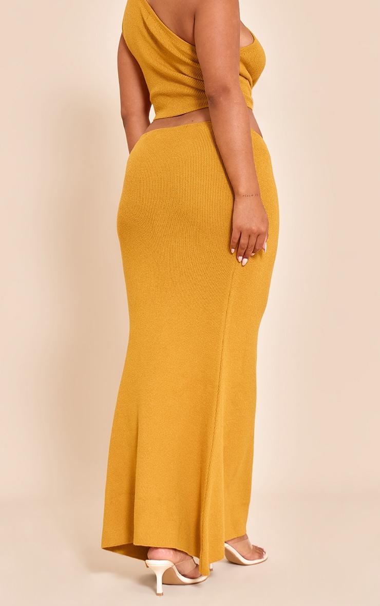 Shape Rust Knitted Maxi Skirt Product Image