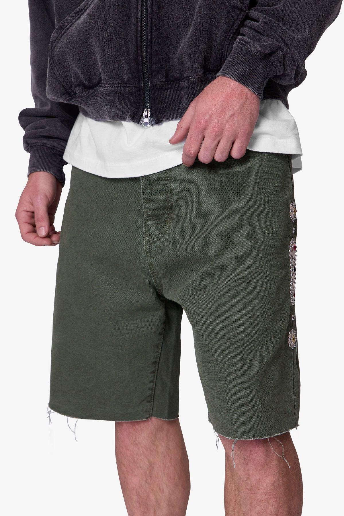 Mojave Canvas Shorts - Olive Product Image