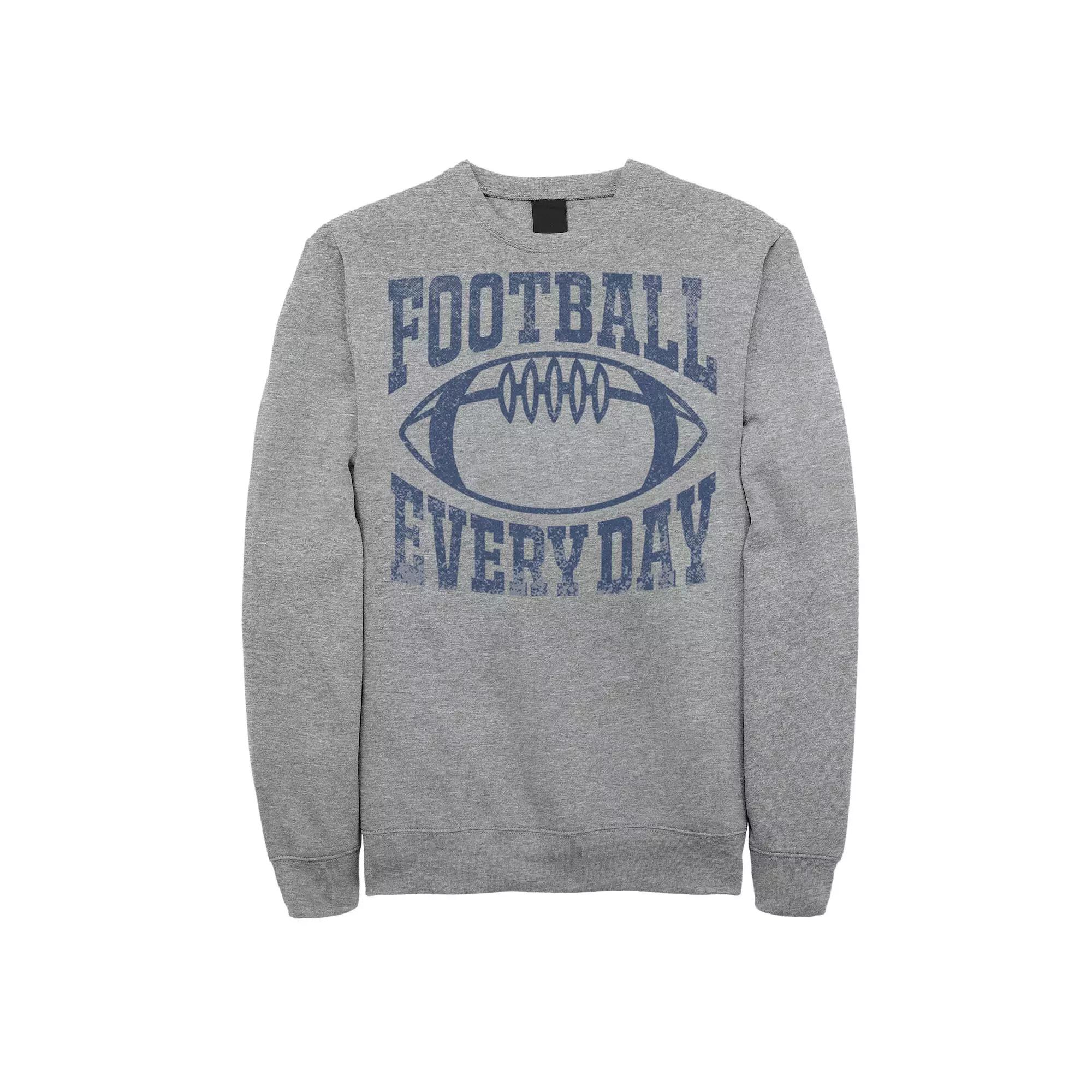 Men's Football Every Day Vintage Collegiate Navy Fleece Graphic Pullover,  Product Image