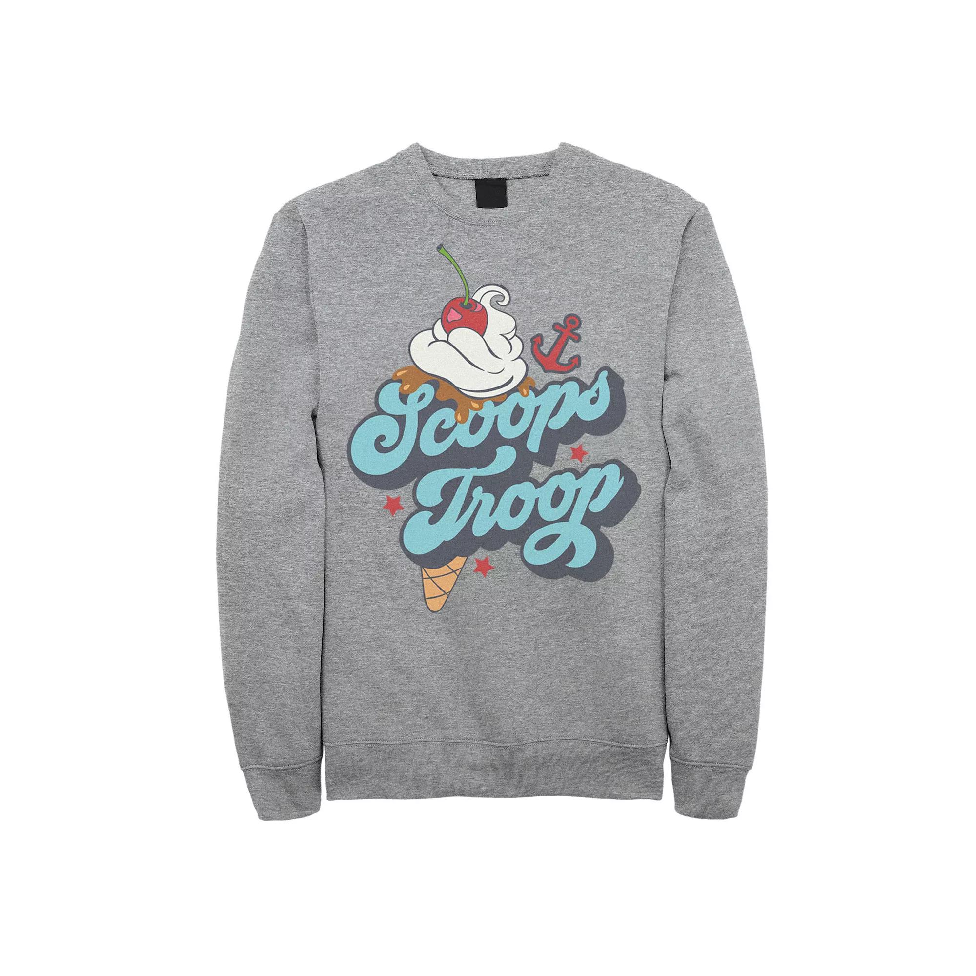 Men's Stranger Things Scoops Troop Logo Sweatshirt, Size: 3XL, Athletic Grey Product Image