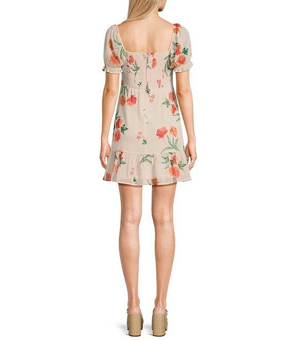GB Floral Printed Chiffon Mini Dress Product Image