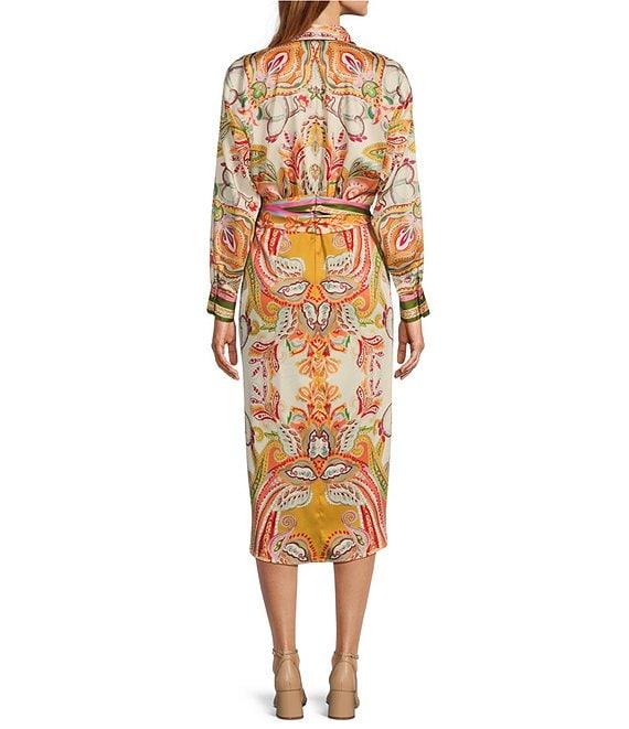 Antonio Melani Roxanne Paisley Long Sleeve Midi Dress Product Image